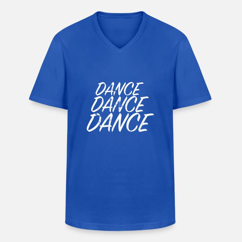 DANCE DANCE DANCE - Männer-T-Shirt mit V-Ausschnitt - Royalblau