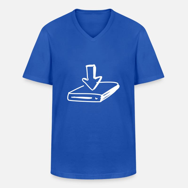 Festplatte mit Pfeil - Männer-T-Shirt mit V-Ausschnitt - Royalblau