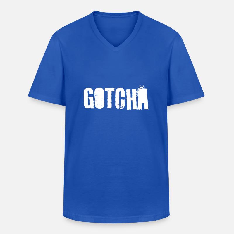 Gotcha - Männer-T-Shirt mit V-Ausschnitt - Royalblau