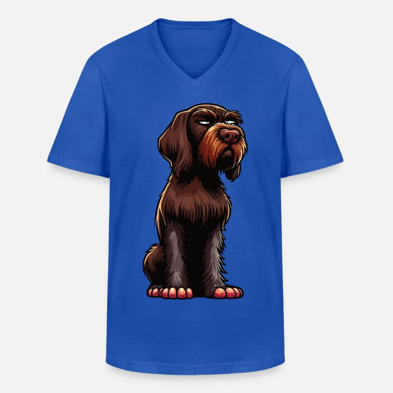 Deutsch Drahthaar Deutsch-Drahthaar Besitzer - Männer-T-Shirt mit V-Ausschnitt - Royalblau