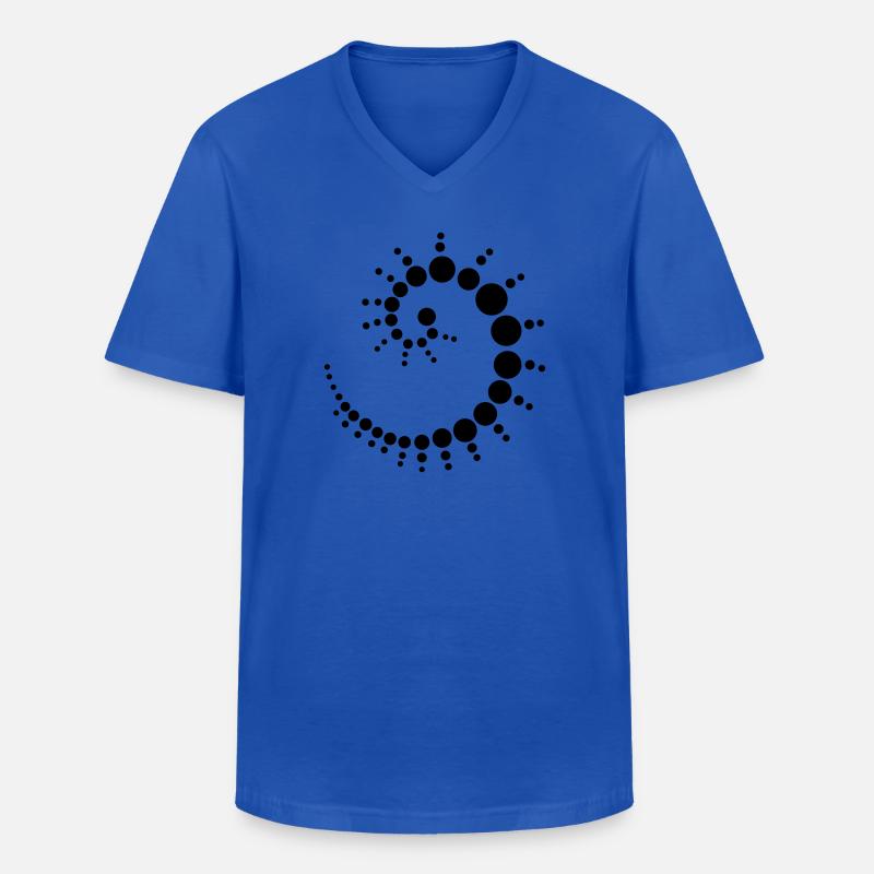 fossil - Männer-T-Shirt mit V-Ausschnitt - Royalblau