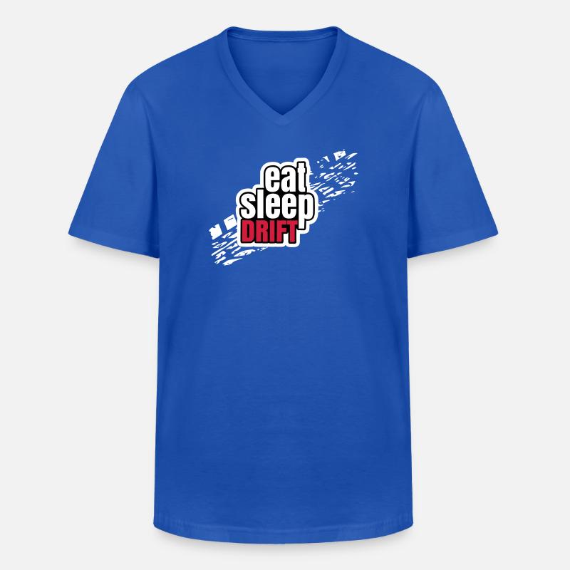 Eat Sleep Drift - Männer-T-Shirt mit V-Ausschnitt - Royalblau