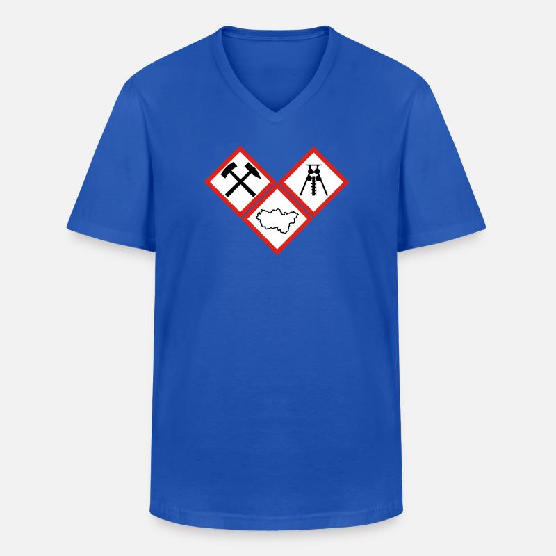 GEFAHR RUHRPOTT - Männer-T-Shirt mit V-Ausschnitt - Royalblau
