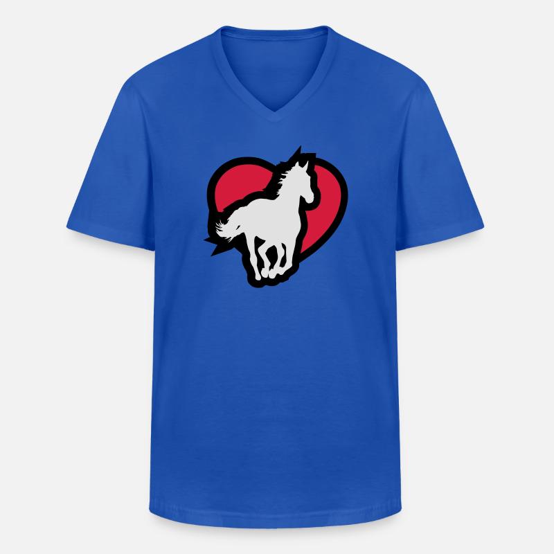 Ein pferd - Männer-T-Shirt mit V-Ausschnitt - Royalblau