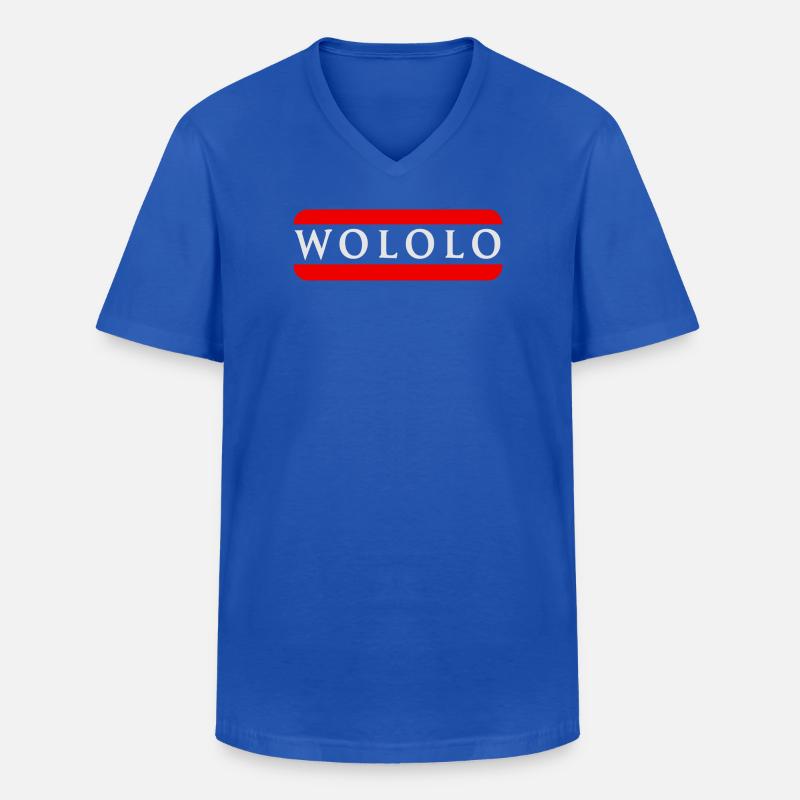 Wololo - 2a - Mobii_3 Edition - white - Männer-T-Shirt mit V-Ausschnitt - Royalblau