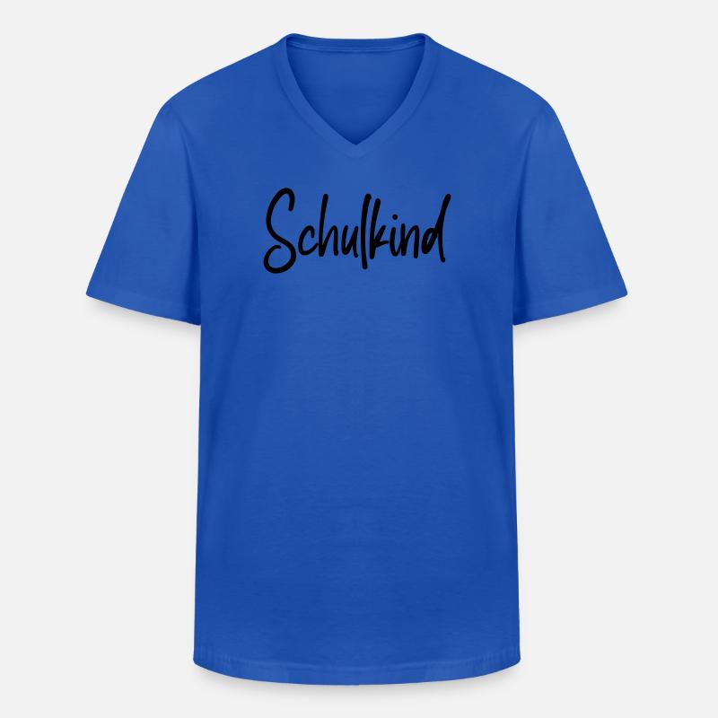 Schulkind - Einschulung Erstklässler - Männer-T-Shirt mit V-Ausschnitt - Royalblau