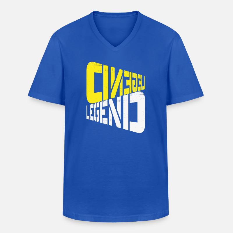 LEGENDE - Männer-T-Shirt mit V-Ausschnitt - Royalblau