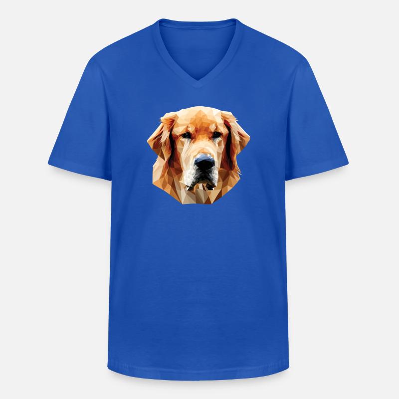 Labrabor Hund Polygon - Männer-T-Shirt mit V-Ausschnitt - Royalblau