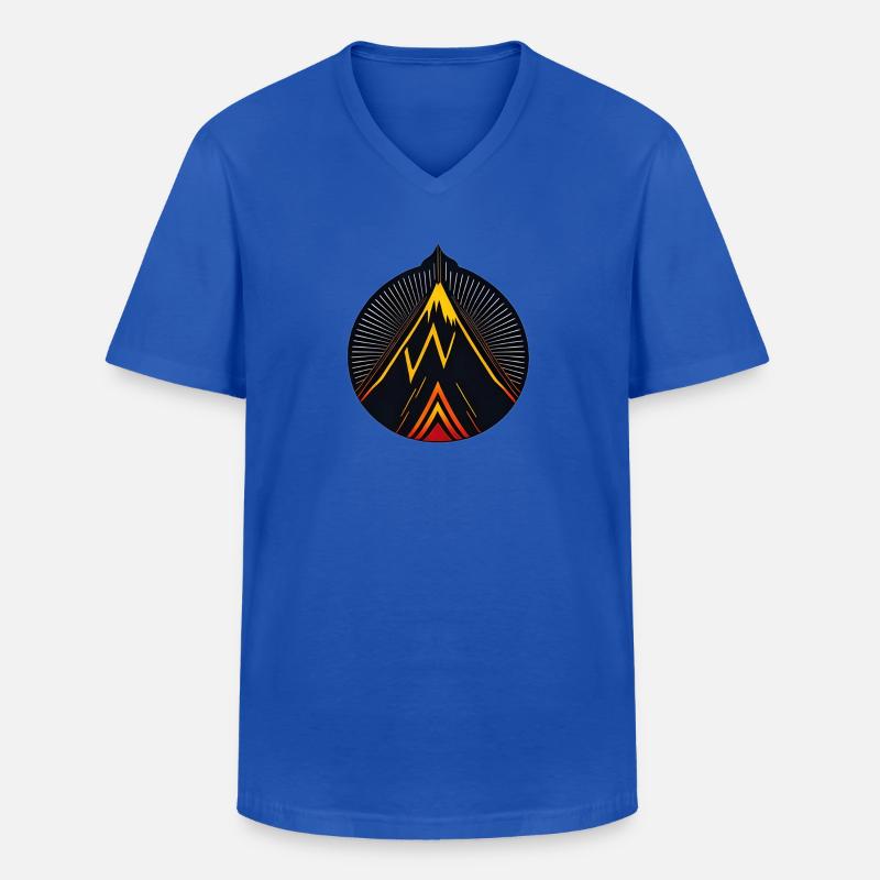 Vulkan logo - Männer-T-Shirt mit V-Ausschnitt - Royalblau