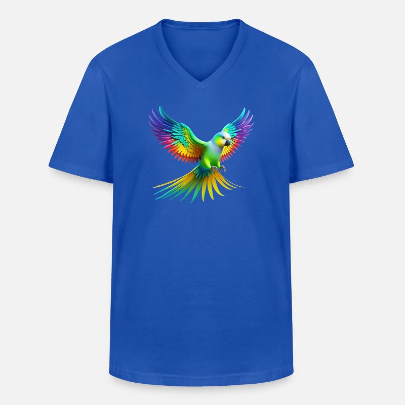 Regenbogensittich (02) - Männer-T-Shirt mit V-Ausschnitt - Royalblau