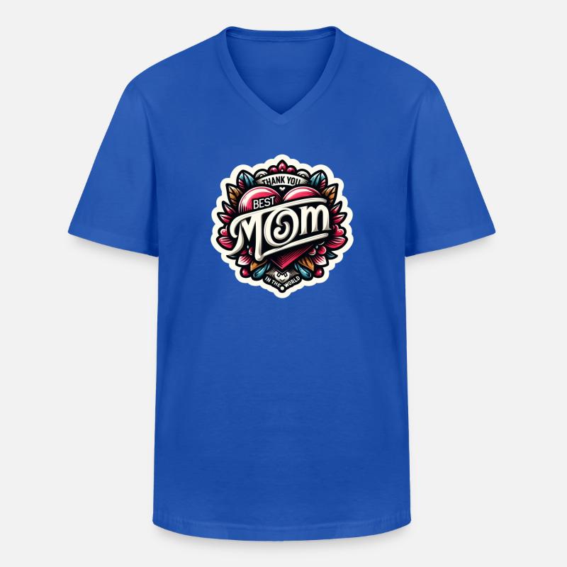 Danke, Mama - Männer-T-Shirt mit V-Ausschnitt - Royalblau