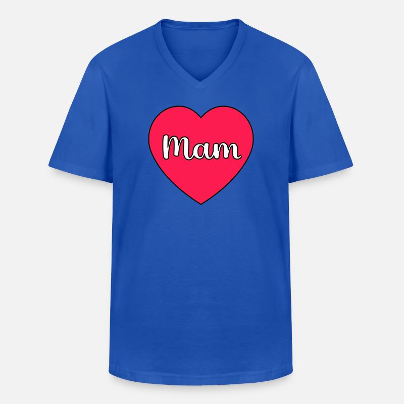 Mama Hart - Männer-T-Shirt mit V-Ausschnitt - Royalblau
