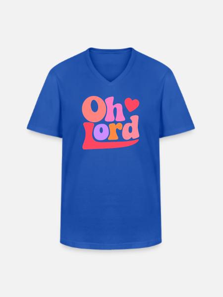 Seigneur - T-shirt col V Homme - bleu royal