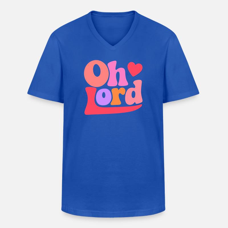 Oh Lord - Männer-T-Shirt mit V-Ausschnitt - Royalblau