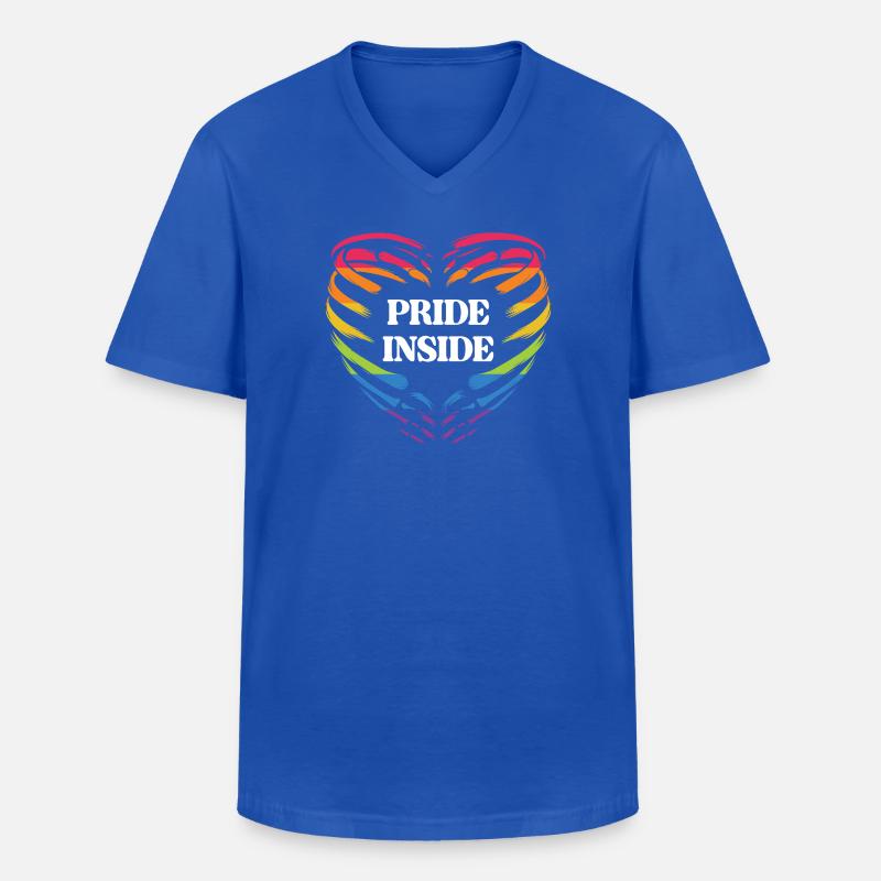 LGBT Pride Monat - Pride Inside - Männer-T-Shirt mit V-Ausschnitt - Royalblau
