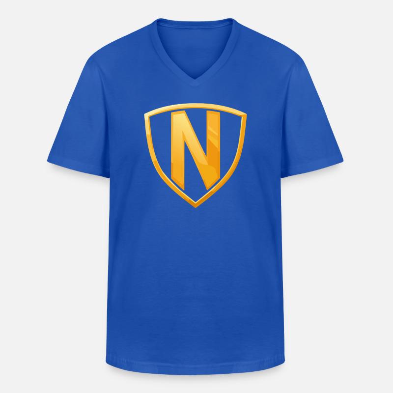 NERDY forever - NERDY HERO - Männer-T-Shirt mit V-Ausschnitt - Royalblau