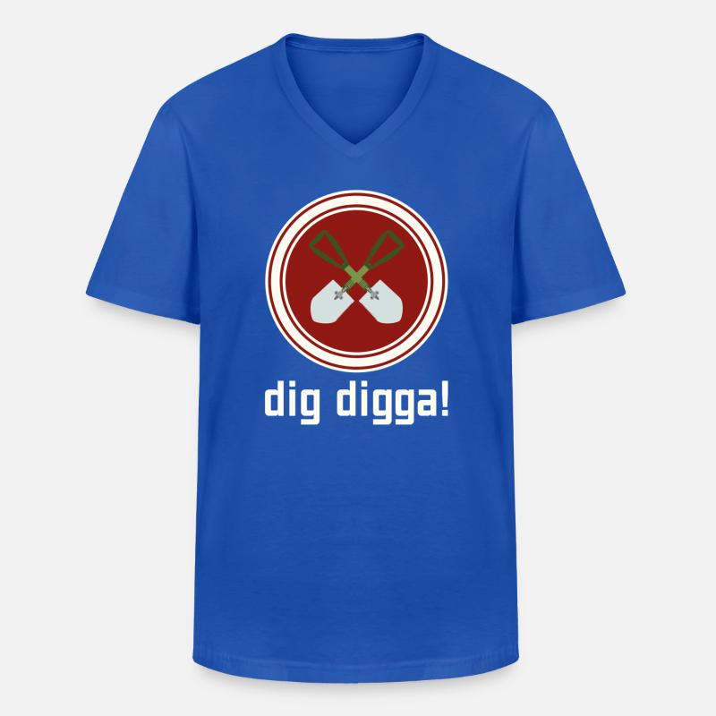 dig digga! - Männer-T-Shirt mit V-Ausschnitt - Royalblau