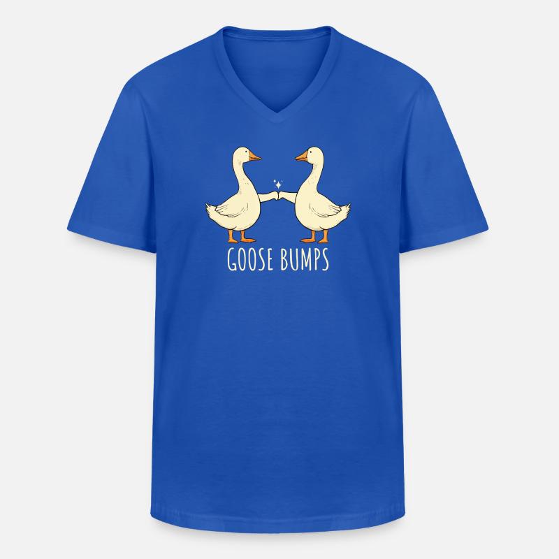 Goose Bumps Gänse Spruch - Männer-T-Shirt mit V-Ausschnitt - Royalblau