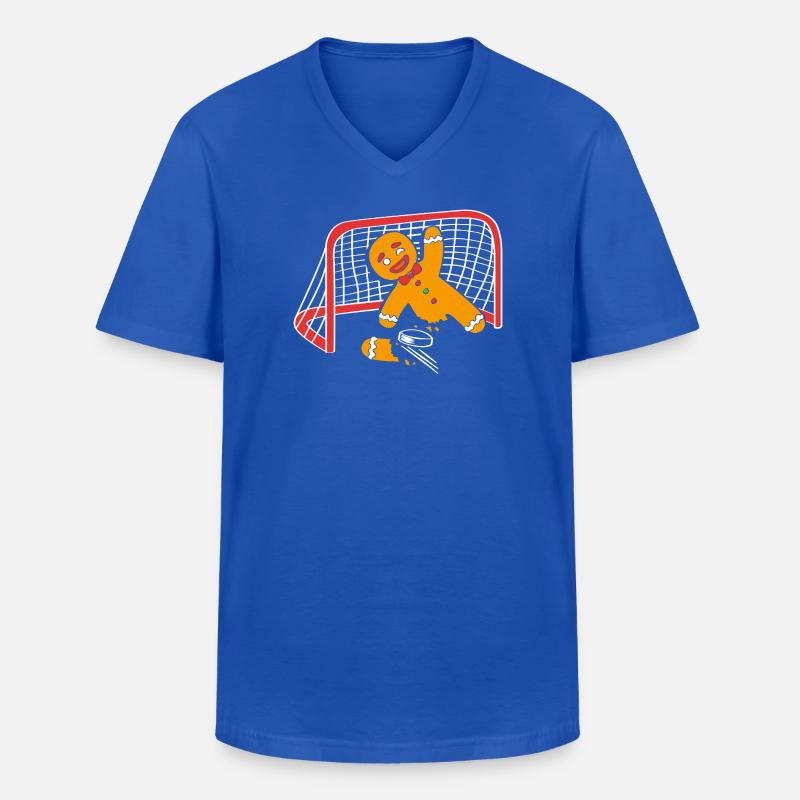 Lebkuchenmann Weihnachten Gingerbread Lebkuchen - Männer-T-Shirt mit V-Ausschnitt - Royalblau