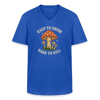Pilz-Motiv: Leicht zu pflanzen, schwer zu töten - Männer-T-Shirt mit V-Ausschnitt - Royalblau - Vorne - AI Model Male 178 dark (178cm)