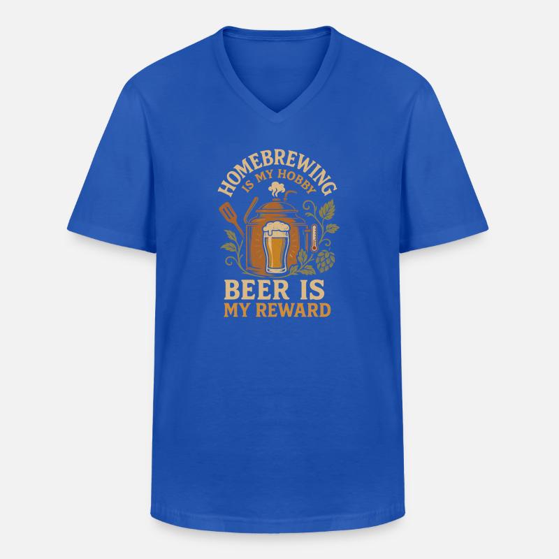 Kein Eiskaffee, sondern Cold Brew - Männer-T-Shirt mit V-Ausschnitt - Royalblau