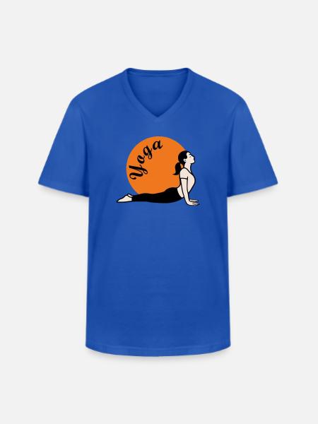 Yoga Love - Männer-T-Shirt mit V-Ausschnitt - Royalblau