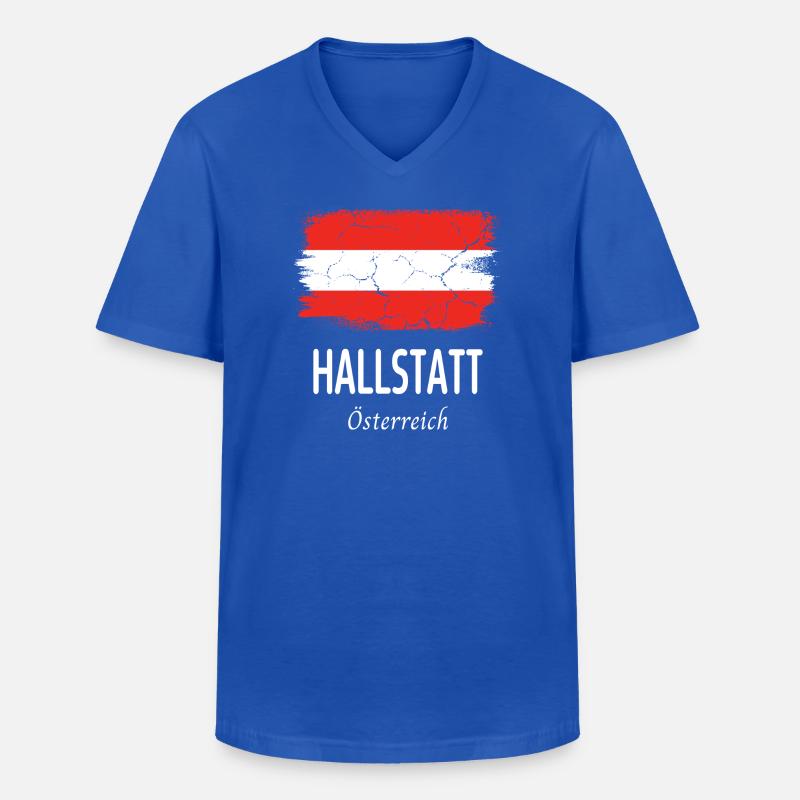 Hallstatt - Männer-T-Shirt mit V-Ausschnitt - Royalblau