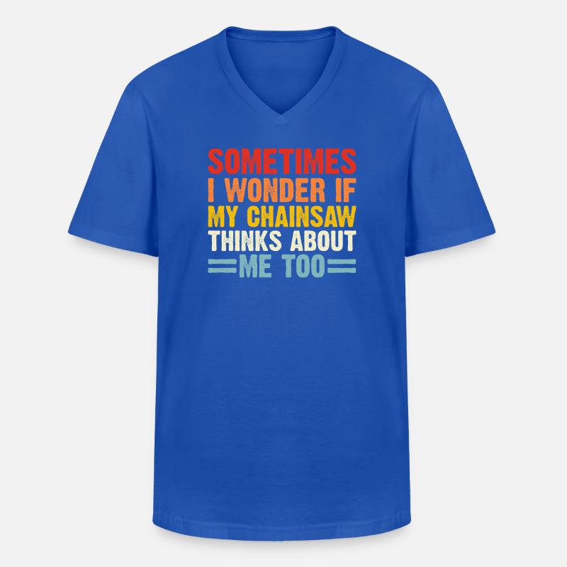 Waldarbeiter Geschenk Baumpfleger Holzarbeiter - Männer-T-Shirt mit V-Ausschnitt - Royalblau