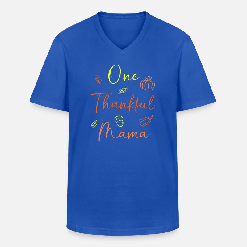 Thanksgiving Mama Mutter Oma Großmutter - Männer-T-Shirt mit V-Ausschnitt - Royalblau