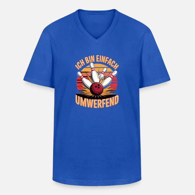 Ich Bin Einfach Umwerfend Bowling Spaß - Männer-T-Shirt mit V-Ausschnitt - Royalblau