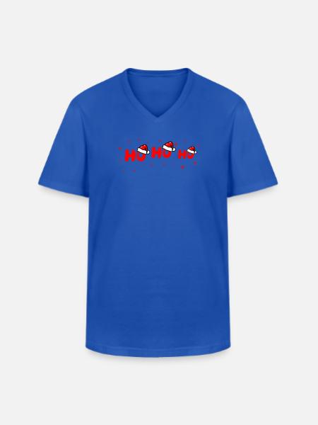 Ho Ho Ho Santa Lettering - Men's V-Neck T-Shirt - royal blue