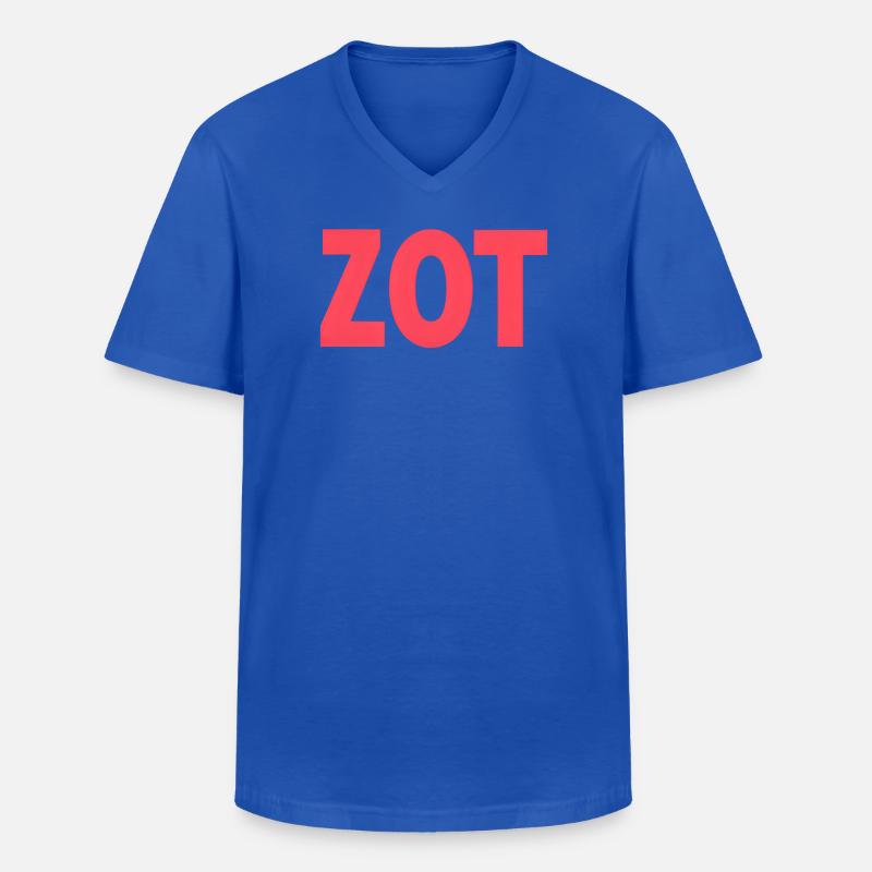 Zot – Flämisches Statement-Hemd - Männer-T-Shirt mit V-Ausschnitt - Royalblau