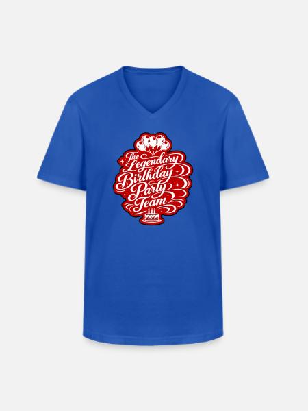 Birthday Party Team Saying - Men's V-Neck T-Shirt - royal blue