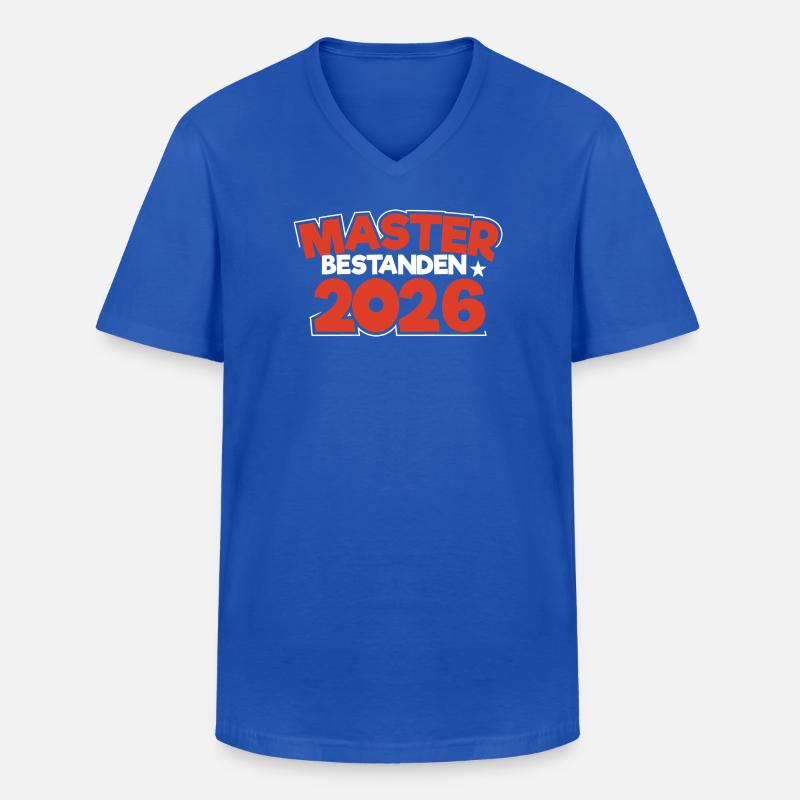 Master 2026 Masterabschluss Promotion Sponsion - Männer-T-Shirt mit V-Ausschnitt - Royalblau