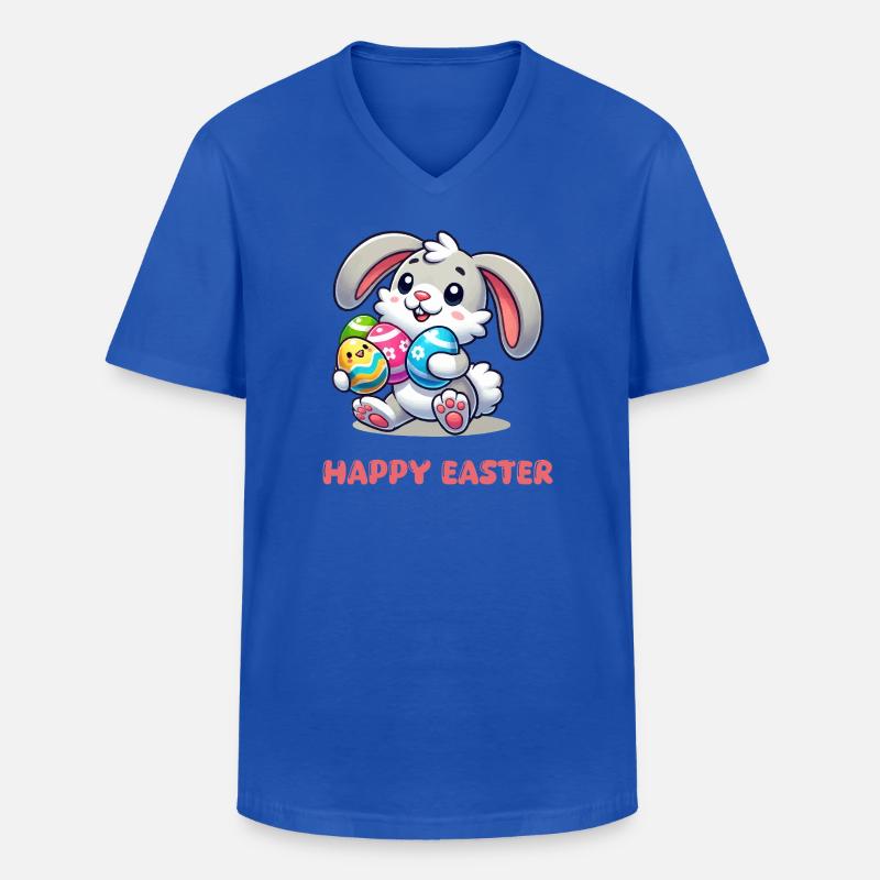 Bunny Easter Bunny Comic - Men's V-Neck T-Shirt - royal blue