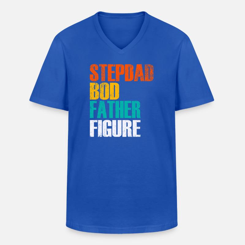 Stepdad Bod Father Figure Gradient - Männer-T-Shirt mit V-Ausschnitt - Royalblau