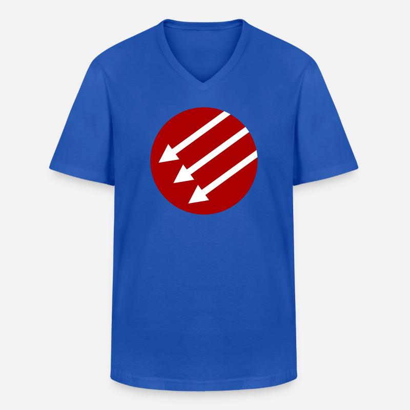 Iron Front / Eiserne Front / Järnfronten - Männer-T-Shirt mit V-Ausschnitt - Royalblau