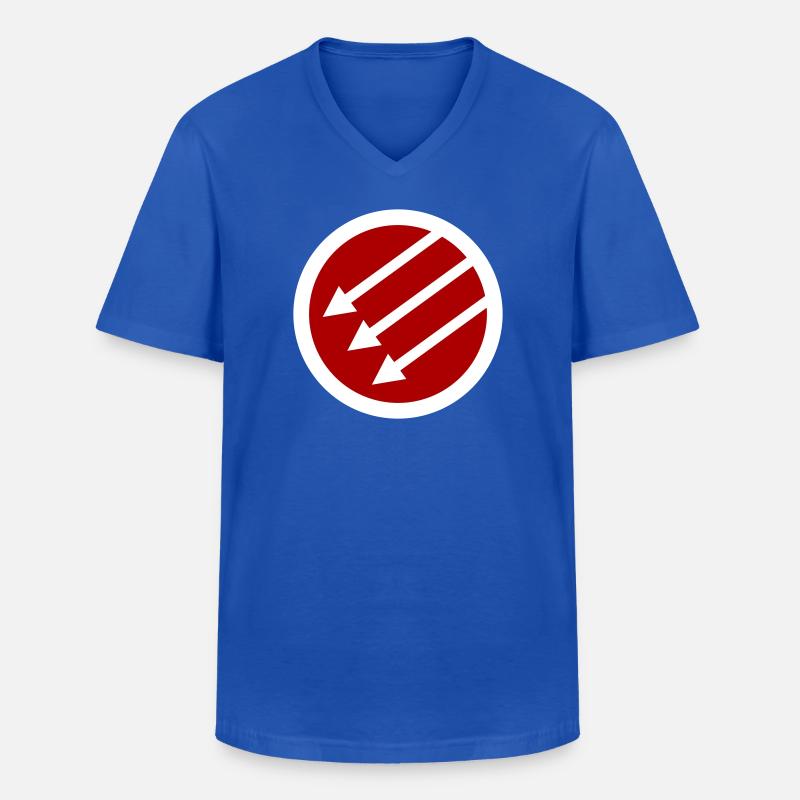 Iron Front / Eiserne Front / Järnfronten - Männer-T-Shirt mit V-Ausschnitt - Royalblau