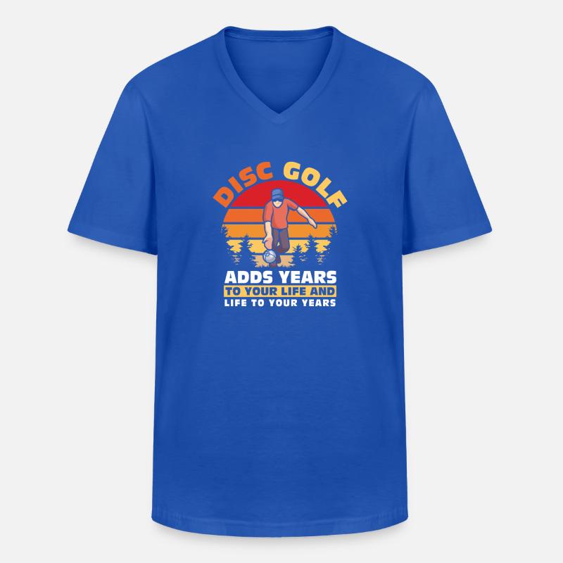 Disc Golf Geschenke Discgolf - Männer-T-Shirt mit V-Ausschnitt - Royalblau