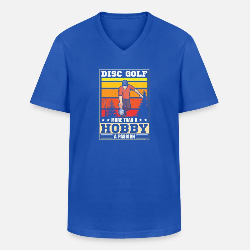 Disc Golf Geschenke Discgolf - Männer-T-Shirt mit V-Ausschnitt - Royalblau