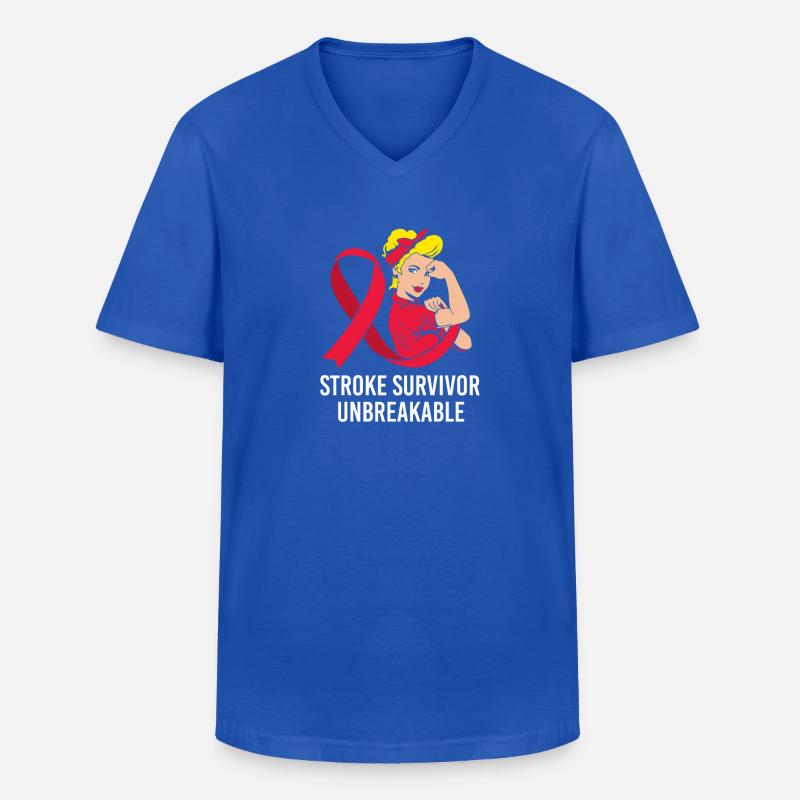Schlaganfall Hirnschlag - Männer-T-Shirt mit V-Ausschnitt - Royalblau