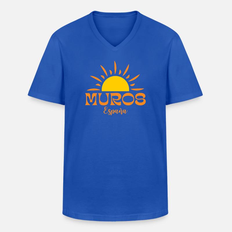 Muros España Suncrest-Logo - Männer-T-Shirt mit V-Ausschnitt - Royalblau