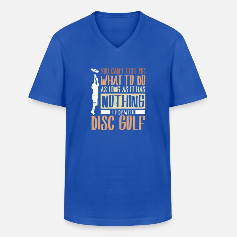 Disc Golf Geschenke Discgolf - Männer-T-Shirt mit V-Ausschnitt - Royalblau