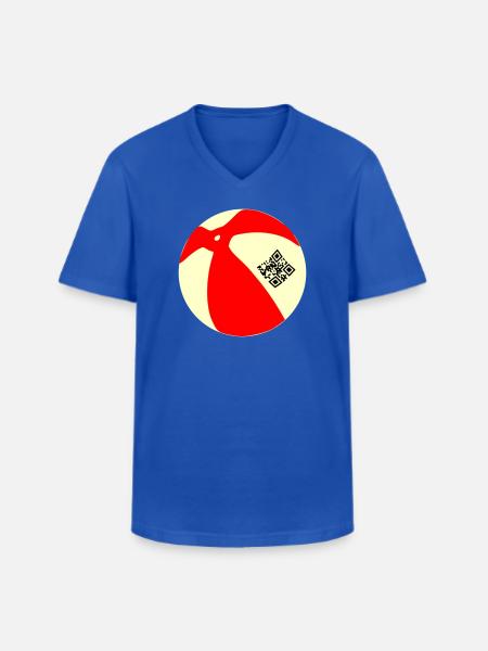 Ball QR - Men's V-Neck T-Shirt - royal blue