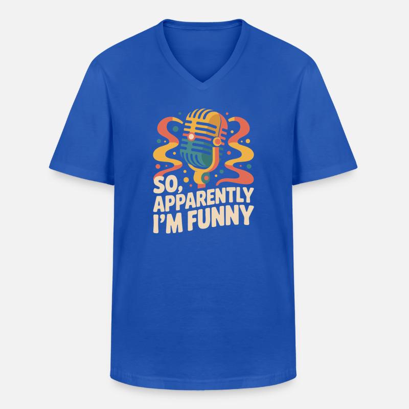Also, anscheinend bin ich lustig - Männer-T-Shirt mit V-Ausschnitt - Royalblau