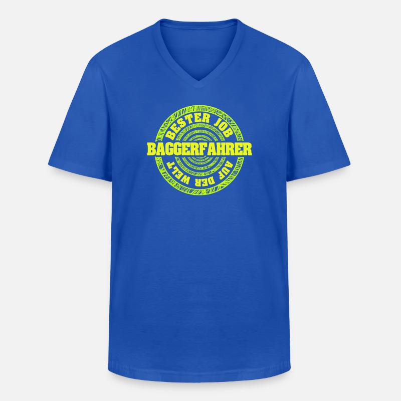 Beruf Baggerfahrer - Männer-T-Shirt mit V-Ausschnitt - Royalblau