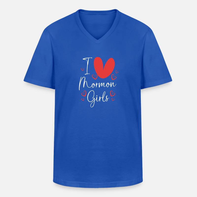 Mormonen Mädchen - Männer-T-Shirt mit V-Ausschnitt - Royalblau