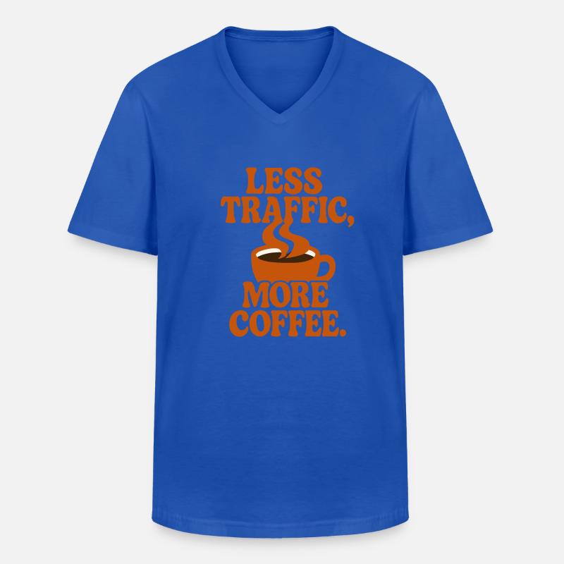 Productivité Caféinée : Zéro Perte de Temps - Men's V-Neck T-Shirt - royal blue