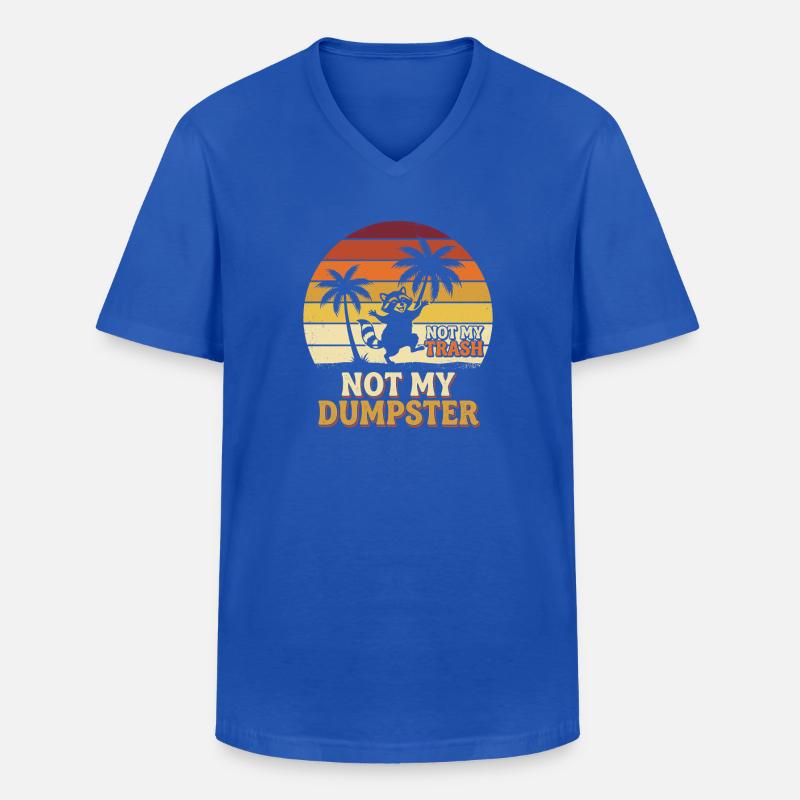 Not My Dumpster Palmen Sunset - Männer-T-Shirt mit V-Ausschnitt - Royalblau