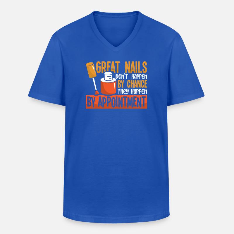 Nageldesigner Nageldesignerin Kosmetik Nagelstudio - Männer-T-Shirt mit V-Ausschnitt - Royalblau